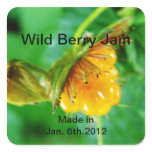 wild yellow berry nature gift stickers