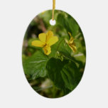 Wild Yellow Violets Christmas Ornaments