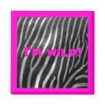 wild zebra background and text magnets