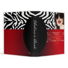Wild Zebra Flirty Fashionista designer binder binder