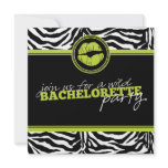 Wild Zebra Fun Bachelorette Party Invitation