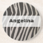 Wild Zebra Print Beverage Coaster