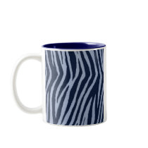 Wild Zebra Print Denim mugs