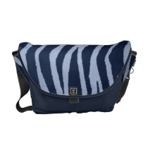 Wild Zebra Print Denim rickshaw messenger bags