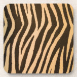 Wild Zebra Print Peach Drink Coasters Wild Zebra Print Peach Drink Coasters