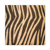 Wild Zebra Print Peach magnets