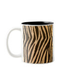 Wild Zebra Print Peach Mug Wild Zebra Print Peach Mug