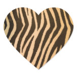 Wild Zebra Print Peach Heart Sticker Wild Zebra Print Peach Heart Sticker