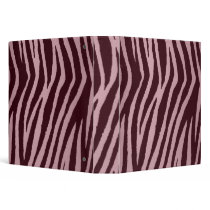 Wild Zebra Print Pink binders