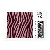 Wild Zebra Print Pink postage