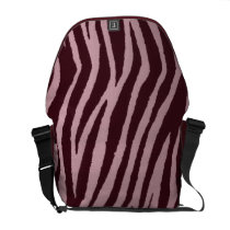 Wild Zebra Print Pink rickshaw messenger bags