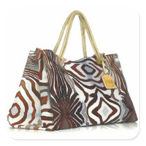 Wild Zebra Shopping Bag Sticker