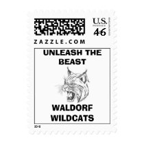 wildcat, WALDORF WILDCATS, UNLEASH THE BEAST postage