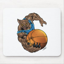 Wildcats Bobcats Basketball Blue, L. Blue Stripe mousepads by AlRioArt Wildcats Bobcats Basketball Blue, L. Blue Stripe mousepads