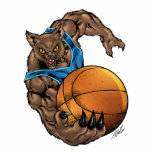 Wildcats Bobcats Basketball Blue, L. Blue Stripe Photo Sculpture