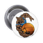 Wildcats Bobcats Basketball Blue, White Stripe Pins