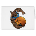 Wildcats Bobcats Basketball Blue, White Stripe Card
