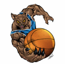 Wildcats Bobcats Basketball Blue, White Stripe photo sculptures