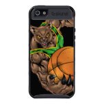 Wildcats Bobcats Basketball, Green and Yellow iPhone 5 Case