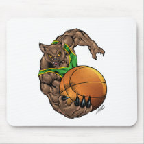 wildcats, wildcat, basketball, team, green, yellow, elementary, middle, high, school, college, rio, bobcat, bobcats, Mouse pad with custom graphic design