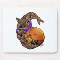 wildcats, wildcat, basketball, team, purple, white, elementary, middle, high, school, college, rio, keystone, ohio, bobcat, bobcats, Mouse pad with custom graphic design