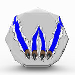 Wildcats Claw Ripping Through Design - Blue Awards