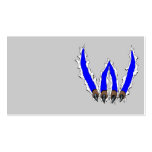 Wildcats Claw Ripping Through Design - Blue Business Card