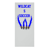 wildcat, wildcats, claws, ripping, through, al rio, art, artwork, team, sports, Invitation with custom graphic design