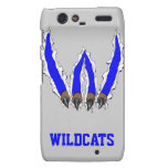 Wildcats Claw Ripping Through Design - Blue Motorola Droid RAZR Case