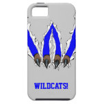 Wildcats Claw Ripping Through Design - Blue iPhone 5 Cover
