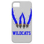 Wildcats Claw Ripping Through Design - Blue iPhone 5 Case