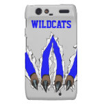 Wildcats Claw Ripping Through Design - Blue Droid RAZR Covers