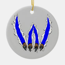 wildcat, wildcats, claws, ripping, through, al rio, art, artwork, team, sports, Ornament with custom graphic design