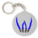 Wildcats Claw Ripping Through Design - Blue Key Chains