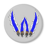 Wildcats Claw Ripping Through Design - Blue Refrigerator Magnet