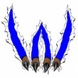 Wildcats Claw Ripping Through Design - Blue Photo Cut Out
