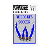 wildcat, wildcats, claws, ripping, through, al rio, art, artwork, team, sports, Stamp with custom graphic design