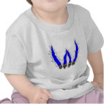 Wildcats Claw Ripping Through Design - Blue Tee Shirts