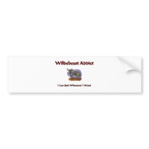 Wildebeest Addict Bumper Stickers