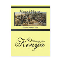 Wildebeest / gnu migration, safari postcards