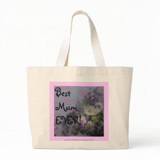 wildflower, Best Mum EVER! heart bag