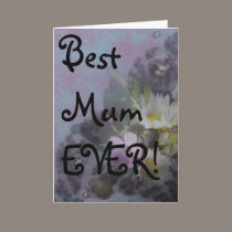 wildflower, Best Mum EVER! heart cards