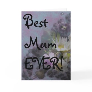 wildflower, Best Mum EVER! heart card