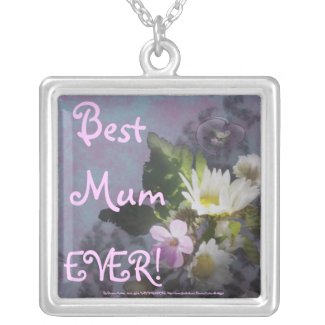 wildflower, Best Mum EVER! heart necklace