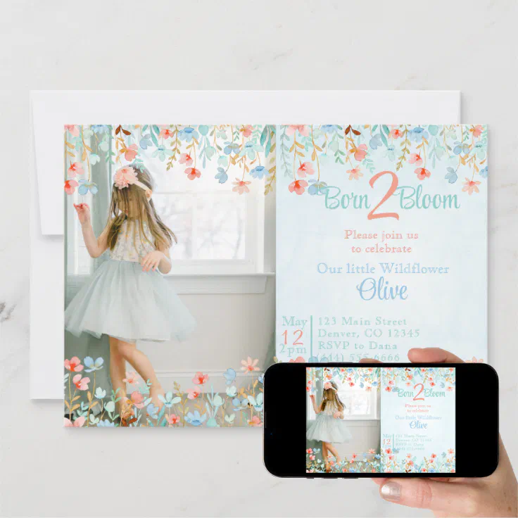 Wildflower Birthday Invitation Zazzle