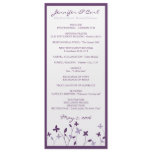 Wildflower Bouquet Program (Purple Passion) Invitations
