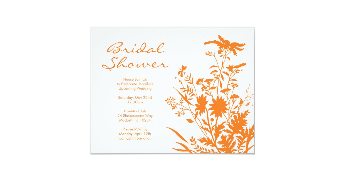 Wildflower Bridal Shower Invitation Zazzle