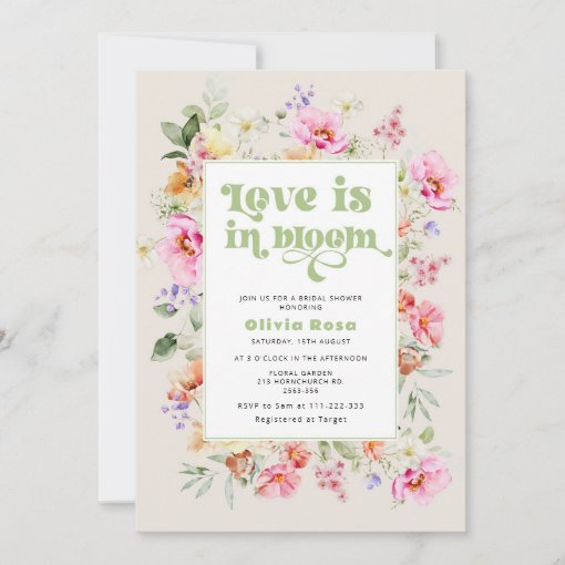 Wildflower Love Is In Bloom Bridal Shower Invitation Zazzle