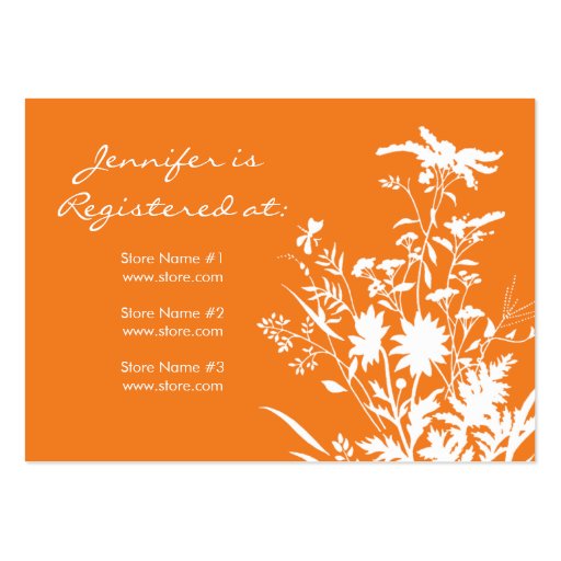 Wildflower Registry Card Business Card