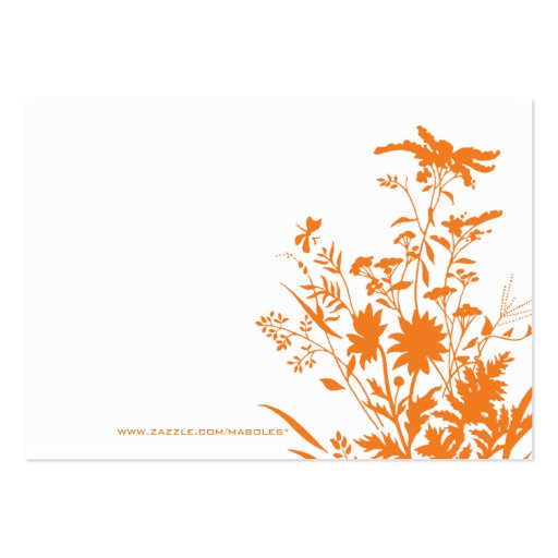 Wildflower Registry Card Business Card (back side)